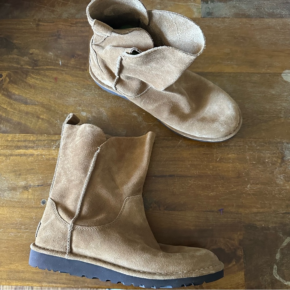 UGG 1017533‎ Alida Suede Chestnut Slouch Unlined Snow Winter Womens Boots Size 9